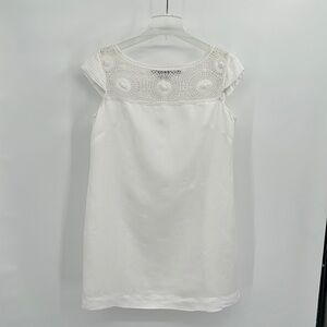 Gretchen Scott Designs White Linen Blend Dress Size Medium